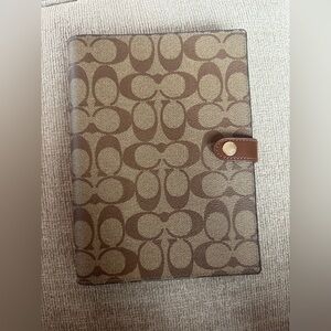 Coach Brown Monogrammed Notebook Journal